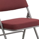 Flash Furniture AW-MC320AF-BG-GG Folding Chair w/ Burgundy Patterned Fabric Back & Seat - Steel Frame, Gray Finish thumbnail 7