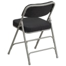 Flash Furniture AW-MC320AF-BK-GG Folding Chair w/ Black Patterned Fabric Back & Seat - Steel Frame, Gray thumbnail 4