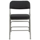 Flash Furniture AW-MC320AF-BK-GG Folding Chair w/ Black Patterned Fabric Back & Seat - Steel Frame, Gray thumbnail 5
