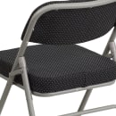 Flash Furniture AW-MC320AF-BK-GG Folding Chair w/ Black Patterned Fabric Back & Seat - Steel Frame, Gray thumbnail 8