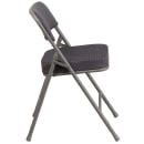 Flash Furniture AW-MC320AF-GRY-GG Folding Chair w/ Gray Fabric Back & Seat - Steel Frame, Gray thumbnail 3