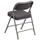 Flash Furniture AW-MC320AF-GRY-GG Folding Chair w/ Gray Fabric Back & Seat - Steel Frame, Gray thumbnail 4
