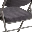 Flash Furniture AW-MC320AF-GRY-GG Folding Chair w/ Gray Fabric Back & Seat - Steel Frame, Gray thumbnail 8