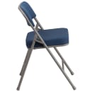 Flash Furniture AW-MC320AF-NVY-GG Folding Chair w/ Navy Blue Fabric Back & Seat - Steel Frame, Gray thumbnail 3