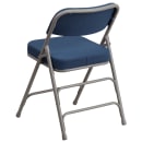 Flash Furniture AW-MC320AF-NVY-GG Folding Chair w/ Navy Blue Fabric Back & Seat - Steel Frame, Gray thumbnail 4