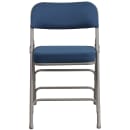 Flash Furniture AW-MC320AF-NVY-GG Folding Chair w/ Navy Blue Fabric Back & Seat - Steel Frame, Gray thumbnail 5
