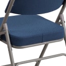 Flash Furniture AW-MC320AF-NVY-GG Folding Chair w/ Navy Blue Fabric Back & Seat - Steel Frame, Gray thumbnail 8