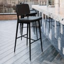 Flash Furniture AY-S01-BK-GG Bar Stool w/ Black LeatherSoft Upholstered Back & Seat, Black thumbnail 11