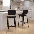 Flash Furniture AY-S01-BK-GG Bar Stool w/ Black LeatherSoft Upholstered Back & Seat, Black thumbnail 12