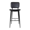 Flash Furniture AY-S01-BK-GG Bar Stool w/ Black LeatherSoft Upholstered Back & Seat, Black thumbnail 4