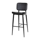Flash Furniture AY-S01-BK-GG Bar Stool w/ Black LeatherSoft Upholstered Back & Seat, Black thumbnail 6