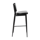Flash Furniture AY-S01-BK-GG Bar Stool w/ Black LeatherSoft Upholstered Back & Seat, Black thumbnail 7