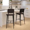 Flash Furniture AY-S01-BR-GG Bar Stool w/ Brown LeatherSoft Upholstered Back & Seat, Black thumbnail 11