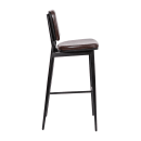 Flash Furniture AY-S01-BR-GG Bar Stool w/ Brown LeatherSoft Upholstered Back & Seat, Black thumbnail 6
