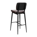 Flash Furniture AY-S01-BR-GG Bar Stool w/ Brown LeatherSoft Upholstered Back & Seat, Black thumbnail 7