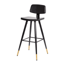 Flash Furniture AY-S02-BK-GG Bar Stool w/ Black LeatherSoft Upholstered Back & Seat, Black thumbnail 5