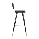 Flash Furniture AY-S02-BK-GG Bar Stool w/ Black LeatherSoft Upholstered Back & Seat, Black thumbnail 6