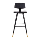 Flash Furniture AY-S02-BK-GG Bar Stool w/ Black LeatherSoft Upholstered Back & Seat, Black thumbnail 8