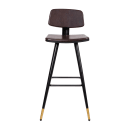 Flash Furniture AY-S02-BR-GG Bar Stool w/ Brown LeatherSoft Upholstered Back & Seat, Black thumbnail 6