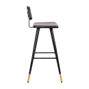 Flash Furniture AY-S02-BR-GG Bar Stool w/ Brown LeatherSoft Upholstered Back & Seat, Black thumbnail 7