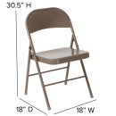 Flash Furniture BD-F002-BGE-GG Folding Chair w/ Beige Steel Back & Seat - Steel Frame, Beige thumbnail 2