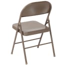 Flash Furniture BD-F002-BGE-GG Folding Chair w/ Beige Steel Back & Seat - Steel Frame, Beige thumbnail 4