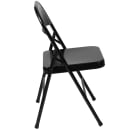 Flash Furniture BD-F002-BK-GG Folding Chair w/ Black Steel Back & Seat - Steel Frame, Black thumbnail 3