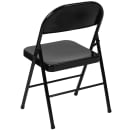 Flash Furniture BD-F002-BK-GG Folding Chair w/ Black Steel Back & Seat - Steel Frame, Black thumbnail 4