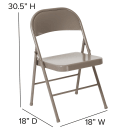 Flash Furniture BD-F002-GY-GG Folding Chair w/ Gray Steel Back & Seat - Steel Frame, Gray thumbnail 2