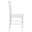 Flash Furniture BH-H002-CRYSTAL-GG Stacking Napoleon Chair w/ Slat Back - Polycarbonate, Crystal Ice thumbnail 3