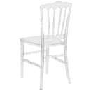 Flash Furniture BH-H002-CRYSTAL-GG Stacking Napoleon Chair w/ Slat Back - Polycarbonate, Crystal Ice thumbnail 4