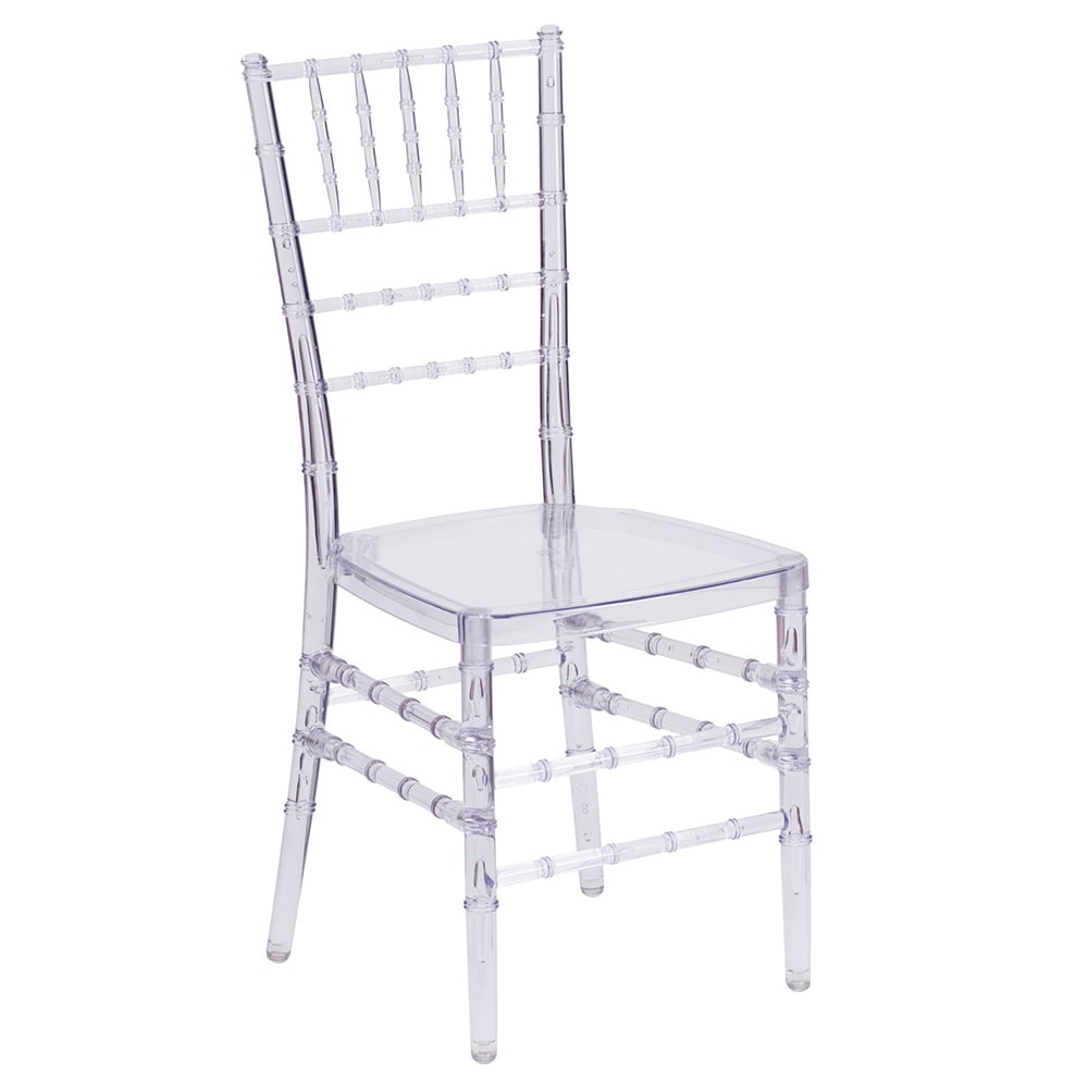 Flash Furniture BH-ICE-CRYSTAL-GG Stacking Chiavari Chair - Polycarbonate, Crystal Ice
