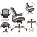 Flash Furniture BL-8801X-GG Swivel Office Chair w/ Mid Back - Black Mesh Back & Seat thumbnail 6