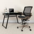 Flash Furniture BL-LB-8801X-D-GG Swivel Office Chair w/ Mid Back - Black Mesh Back & Seat thumbnail 9