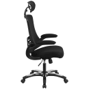 Flash Furniture BL-X-5H-GG Swivel Office Chair w/ High Back - Black Mesh Back & Seat thumbnail 3