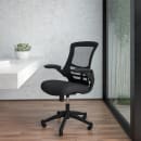 Flash Furniture BL-X-5M-BK-GG Swivel Office Chair w/ Mid Back - Black Mesh Back & Seat thumbnail 11