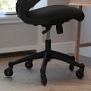 Flash Furniture BL-X-5M-BK-RLB-GG Swivel Office Chair w/ Mid Back & Roller Wheels - Black Mesh Back & Seat thumbnail 4