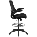 Flash Furniture BL-X-5M-D-GG Swivel Office Chair w/ Mid Back - Black Mesh Back & Seat thumbnail 3