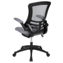 Flash Furniture BL-X-5M-DKGY-GG Swivel Drafting Chair w/ Dark Gray Mesh Back & Seat - Black Base w/ Foot Ring thumbnail 5