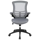 Flash Furniture BL-X-5M-DKGY-GG Swivel Drafting Chair w/ Dark Gray Mesh Back & Seat - Black Base w/ Foot Ring thumbnail 6