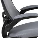 Flash Furniture BL-X-5M-DKGY-GG Swivel Drafting Chair w/ Dark Gray Mesh Back & Seat - Black Base w/ Foot Ring thumbnail 8