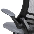 Flash Furniture BL-X-5M-DKGY-GG Swivel Drafting Chair w/ Dark Gray Mesh Back & Seat - Black Base w/ Foot Ring thumbnail 9