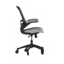 Flash Furniture BL-X-5M-DKGY-RLB-GG Swivel Office Chair w/ Mid Back & Roller Wheels - Gray Mesh Back & Seat thumbnail 3