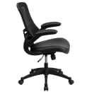Flash Furniture BL-X-5M-LEA-GG Swivel Office Chair w/ Mid Back - Black Mesh Back & LeatherSoft Seat thumbnail 3