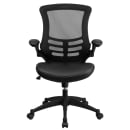 Flash Furniture BL-X-5M-LEA-GG Swivel Office Chair w/ Mid Back - Black Mesh Back & LeatherSoft Seat thumbnail 5