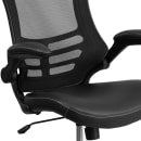 Flash Furniture BL-X-5M-LEA-GG Swivel Office Chair w/ Mid Back - Black Mesh Back & LeatherSoft Seat thumbnail 7