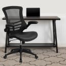 Flash Furniture BL-X-5M-LEA-GG Swivel Office Chair w/ Mid Back - Black Mesh Back & LeatherSoft Seat thumbnail 9