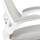 Flash Furniture BL-X-5M-WH-GY-GG Swivel Drafting Chair w/ Light Gray Mesh Back & Seat - White Base w/ Foot Ring thumbnail 7