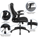 Flash Furniture BL-ZP-806-BK-GG Swivel Office Chair w/ High Back - Black Mesh Back & Seat thumbnail 7