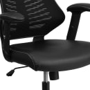 Flash Furniture BL-ZP-806-BK-LEA-GG Swivel Office Chair w/ High Back - Black Mesh Back & LeatherSoft Seat thumbnail 8